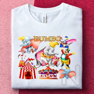 Dumbo Circus Sublimation PNG, Dumbo Baby Shower, Baby Elephant, Dumbo Birthday Shirts, Dumbo Circus Designs