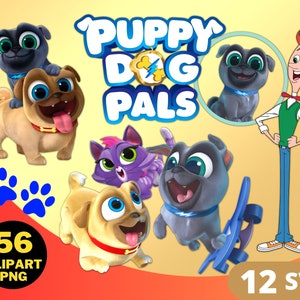 Puppy Dog Pals Clipart PNG, Puppy Dog SVG, Puppy Dog Illustration, Puppy Birthday Invitation, Puppy Dog Pals Cartoon