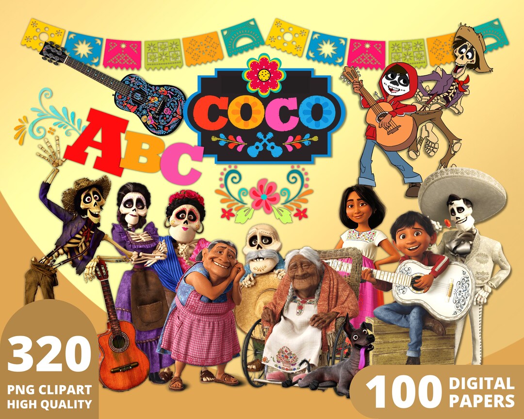 Coco Clipart PNG, Miguel Rivera, Coco Alphabet, Coco Birthday Gifts