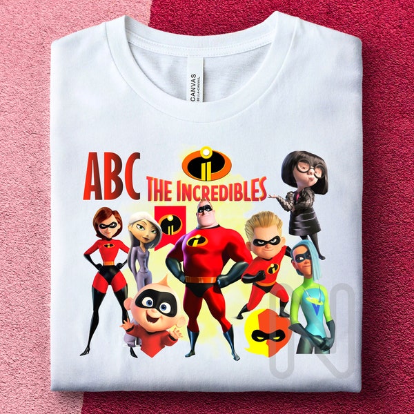 Incredibles Sublimation PNG, Superhero Birthday Shirt, Incredibles T-shirt Designs, Superhero Incredibles Sublimation