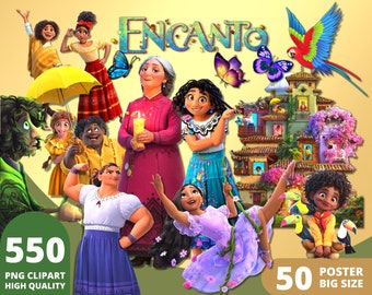 Encanto Clipart PNG, Casita Mirabel Bruno Pepa Familia Manuela Antonio Isabela Luisa Julieta Camilo Dolores, Encanto Gifts, Encanto Posters