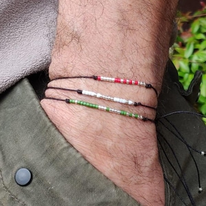 Miyuki seedbeads minimalist morse code bracelet, unisex gift with hidden message, urban boho chic gift, personalized unique gift less 10 euro