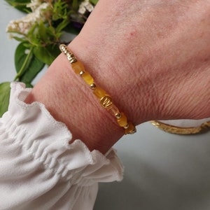Yellow Cat&#39;s Eye Chrysoberyl Bracelet, Gift for Her, Customizable, 13 Color Variants gift for Wisdom, Stone gift, Calm and Creative stone