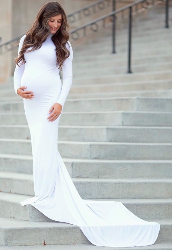 Sky Blue Mermaid Maternity Photography Dresses Long Train Stretch Maternity  Gown for Pregnant Women Custom Made Babyshower Dress - AliExpress