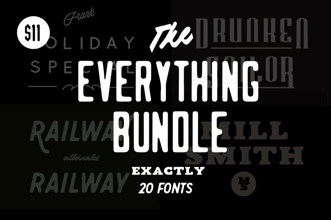 The Ultimate 100 Fonts Font Bundle, Cricut, Canva Font, Script Font ...