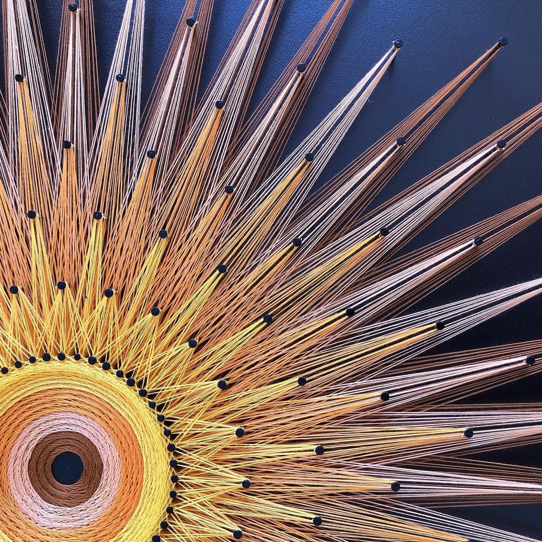 String Art Wall Hanging, String Art Mandala, Cotton Anniversary, String Big Wall Art, Sacred