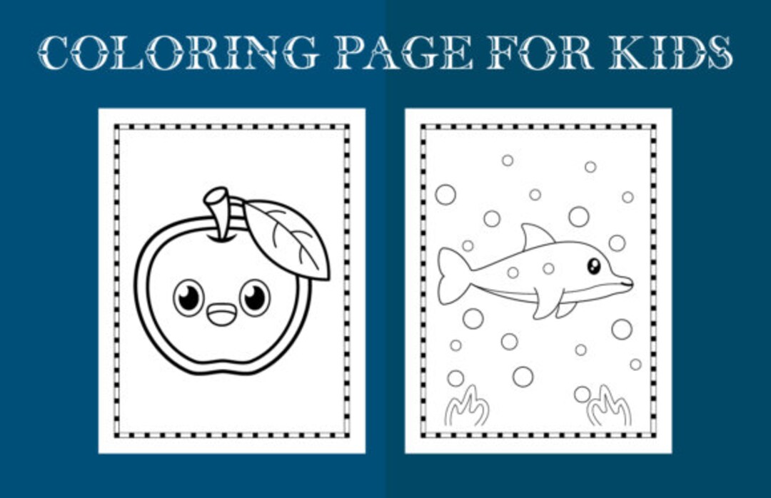 Easy Coloring Pages for Kids Printable, Simple Coloring Page Preschool ...