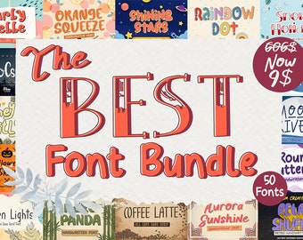 The Best Font Bundle - Wedding Font, Handwritten Font, Display Font, Cricut Font Script, Font for Silhouette, font for canva, script font