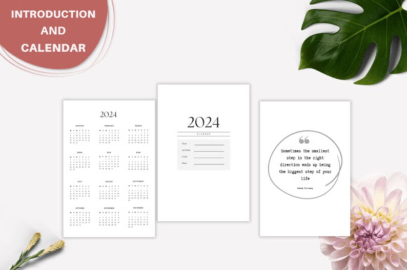 2024 Planner Templates 2024 Calendar Month at a Glance Etsy Australia