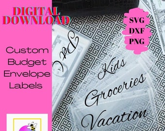 Personalizado Presupuesto Personalizado Sobre Etiqueta Descarga Digital Presupuestos, Etiquetas, Personalizado, Escuela, Personal