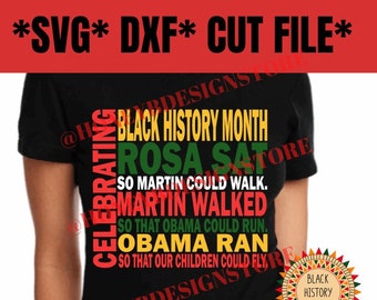 Archivos de corte SVG y DXF del Mes de la Historia Negra BHM, Historia, Historia mundial, Febrero, Festividades