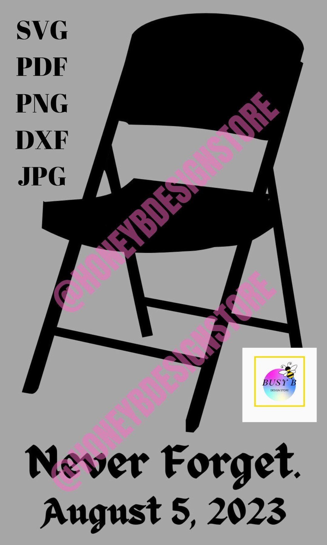 August 5, 2025 Chair Never File Alabama, Free, SVG, DXF, Cut