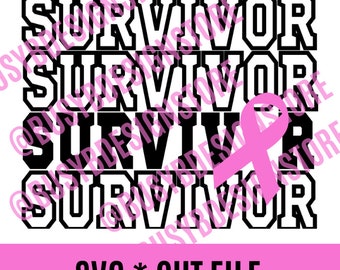 Archivo SVG de corte para concienciar sobre el cáncer de mama para sobrevivientes