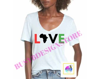 Archivo de corte Love Africa: Orgullo, Amor, Cricut, Silueta, Archivos de corte