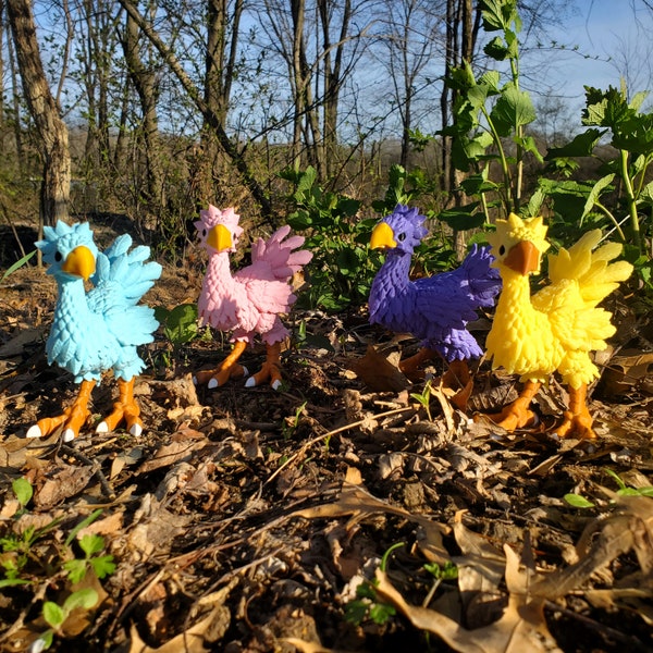 3D Printed 5 Color Chocobo of Final Fantasy