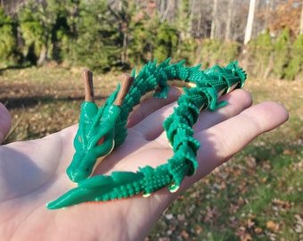 3D Printed 4 Color Articulating Shenron Dragon from Dragon Ball Z