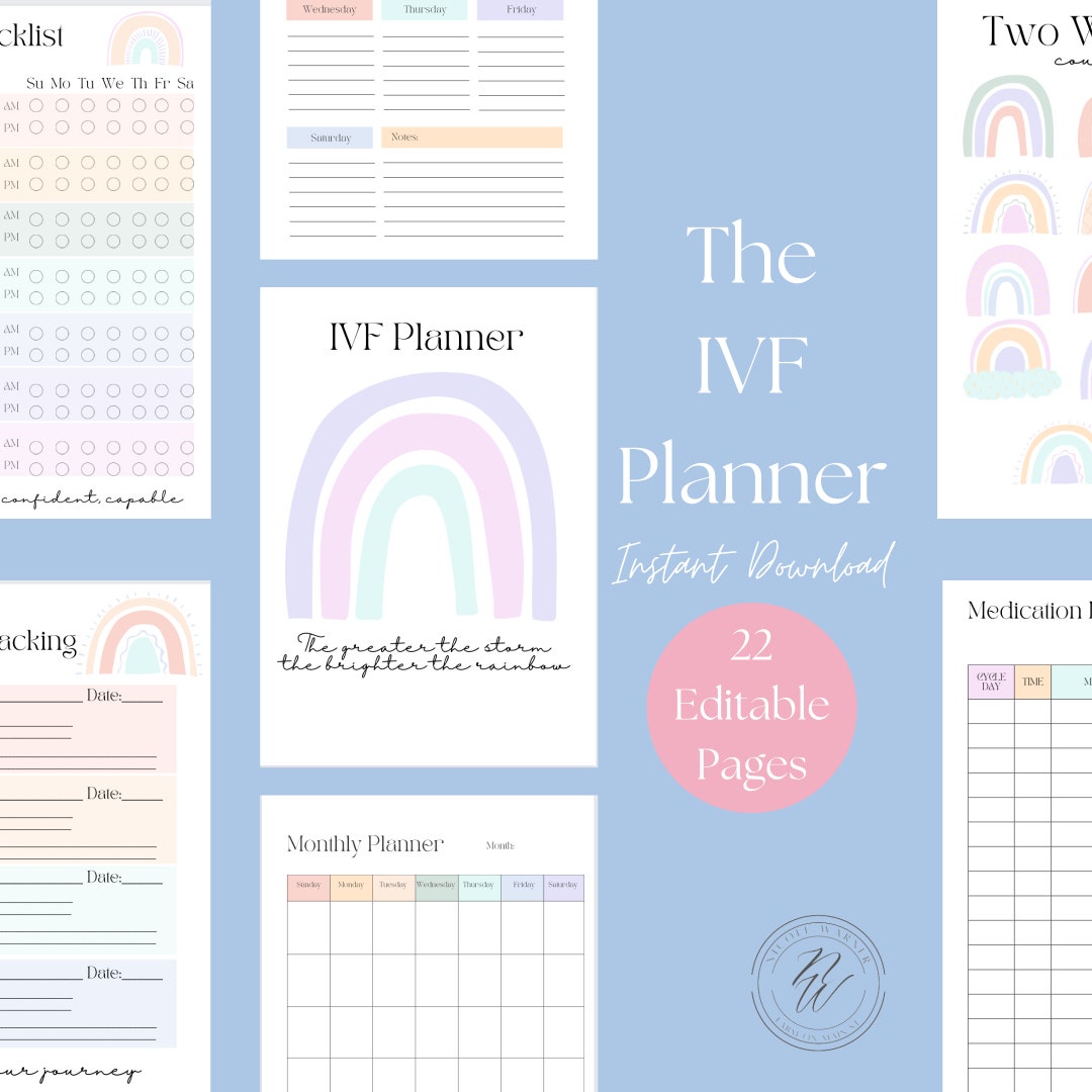 IVF Printable Planner, IVF Planner, IVF Journal, Infertility Planner - Etsy