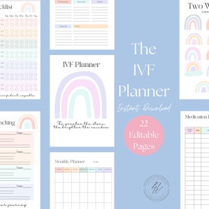 IVF Printable Planner, IVF planner, IVF Journal, Infertility Planner