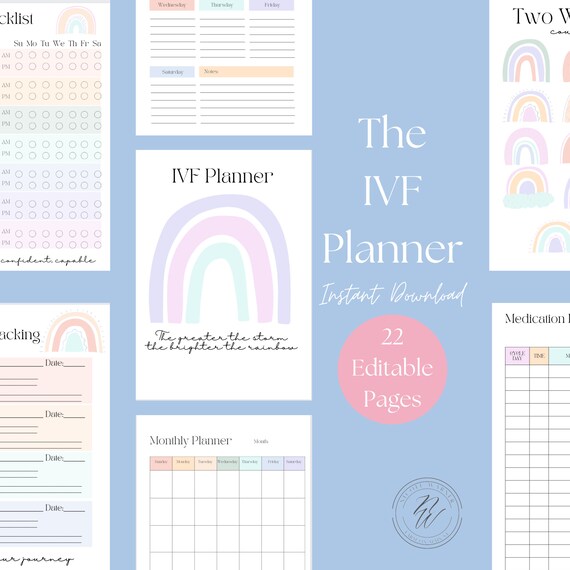 IVF Printable Planner, IVF planner, IVF Journal, Infertility Planner