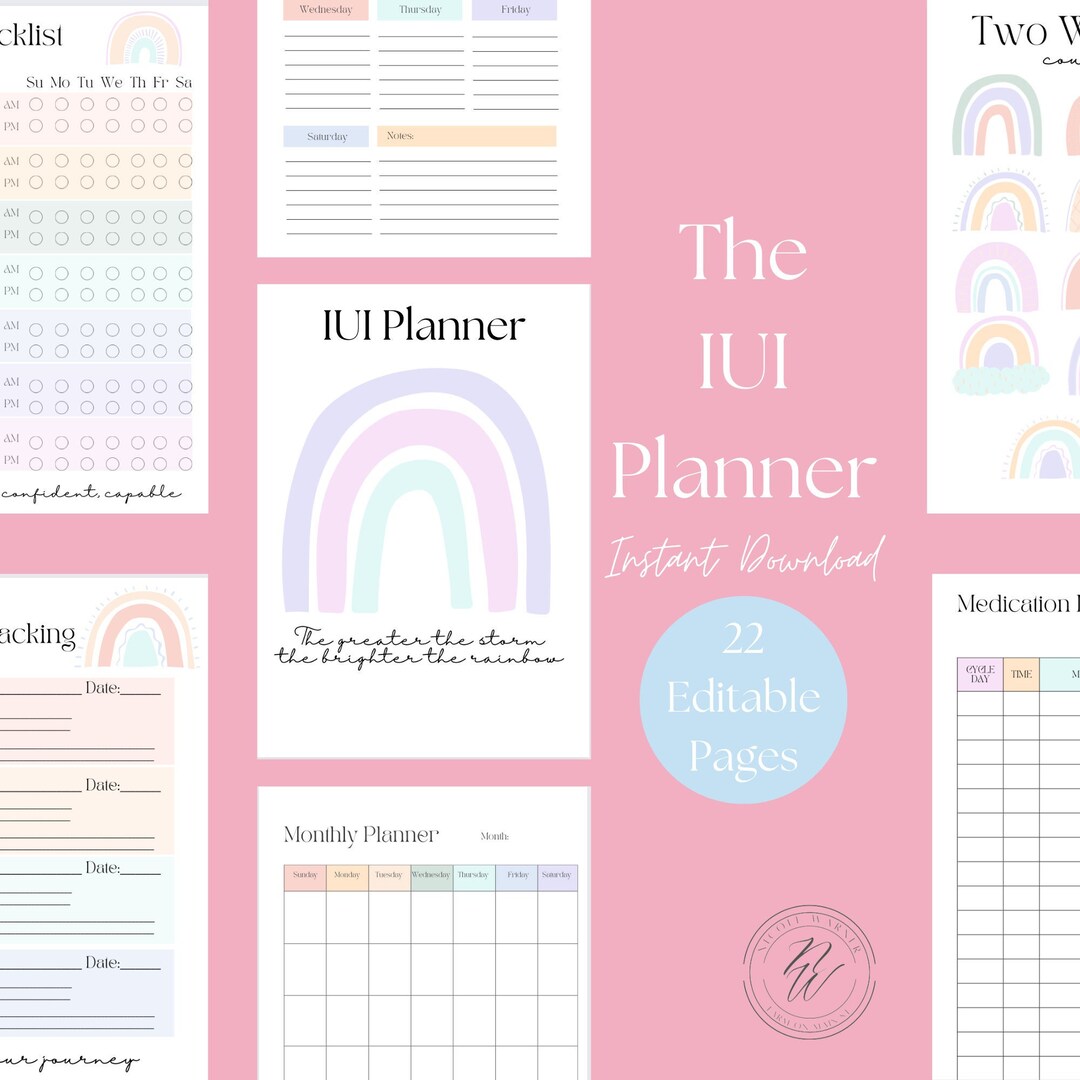 IUI Printable Planner, IUI Planner, IUI Journal, Infertility Planner - Etsy