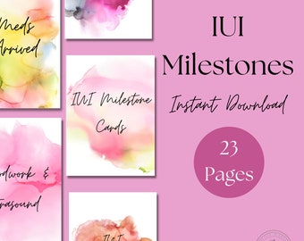 IUI Milestone Cards, IUI Milestones, Infertility Milestones, printable