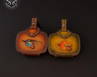 レザー フィッシングベスト ハンドメイド ハンドメイドレザーフライフィッシングベスト、モガノブラウン、軽量