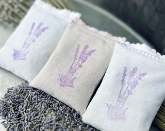 Lavender Sachet - Anxiety Relief - Stress Relief Gift - Dried Lavender - Drawer Sachet - Scented Sachet - Handmade on our Hobby Farm