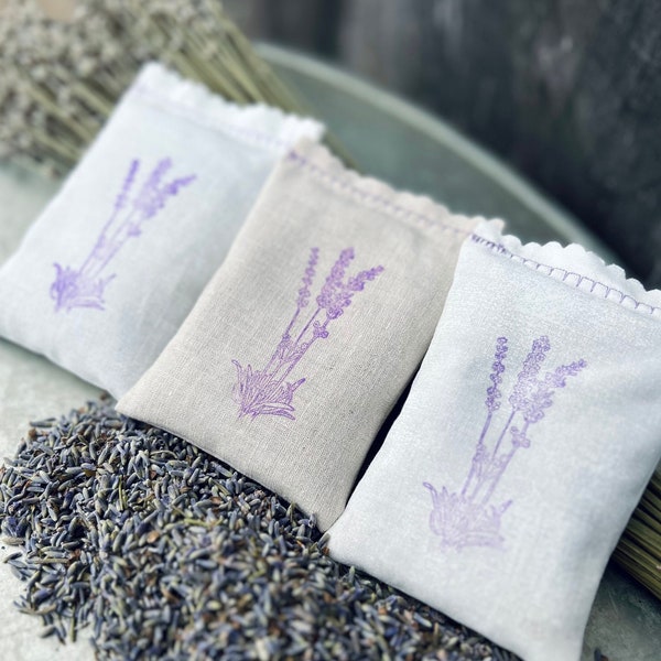 Lavender Sachet - Anxiety Relief - Stress Relief Gift - Dried Lavender - Drawer Sachet - Scented Sachet - Handmade on our Hobby Farm