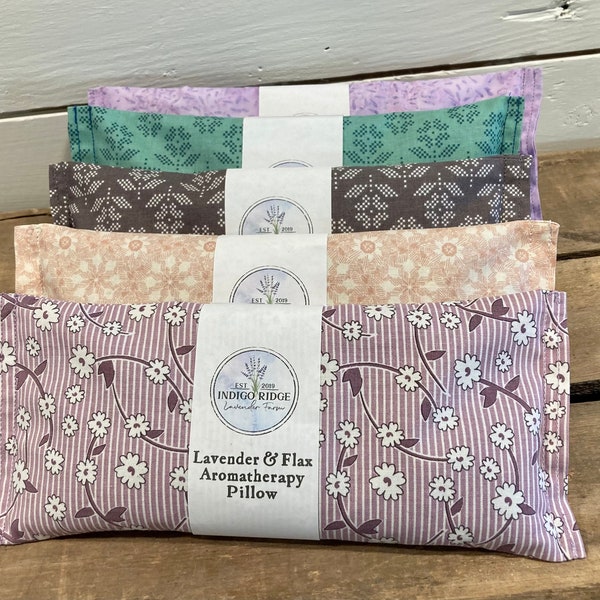 Lavender Eye Pillow - Hot Cold Pack - Stress Relief Gift - Dried Lavender - Anxiety Relief - Handmade on our Hobby Farm- Fragrant & Soothing