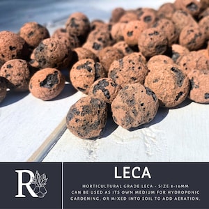 LECA lightweight expanded clay aggregate, hydroton, 8-16mm size - for hydroponic gardening