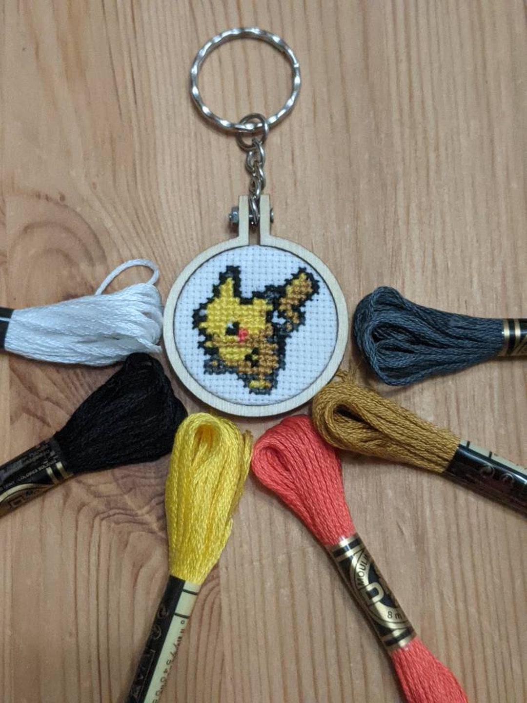 Pokémon Pikachu Cross Stitch Keyring/magnet - Etsy