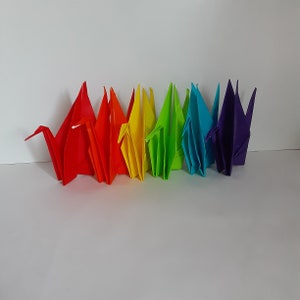 10 Origami Cranes Origami Decoration Gender Reveal Ideas or Wedding Shower Food Origami Flowers Origami Art