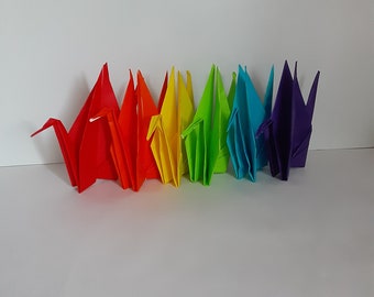 10 Origami Cranes Origami Decoration Gender Reveal Ideas or Wedding Shower Food Origami Flowers Origami Art