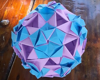Farandola Granda Kusudama | Origami Decoration | 3D Origami Decor | Origami Paper Flowers | Gender Reveal Ideas | Origami Flowers