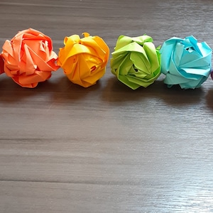 6 Royal Rose Cubes | Origami Decoration | Red Rose Origami | Kiirogami