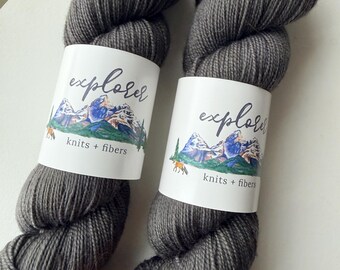 Explorer Knits and Fibers/ sock/ Haystack Rock-(custom color way for Knotty Lamb)