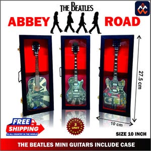 ミニギターのレプリカ 世界的に有名なバンド THE BEATLES アビーロード トリビュート商品