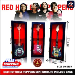Mini Guitar Replica Famous Band in the World with Red Hot Chili Peppers Tribute Merchandise