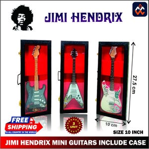 Mini Guitar Replica Famous Band in the World with JIMI HENDRIX Tribute Merchandise