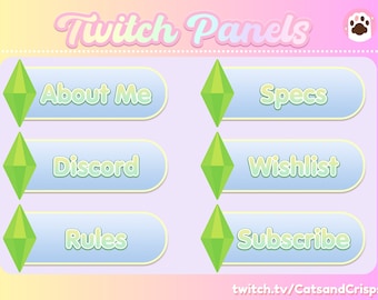 34 Plumbob Panels for Twitch/Kick