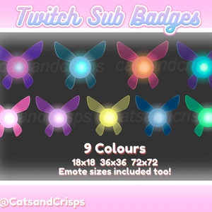 Zelda Navi Fairy Sub Badges | Bit Badges | Youtube |Emotes | Twitch | Discord | Streaming