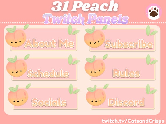 31 Peach Panels for Twitch - Etsy
