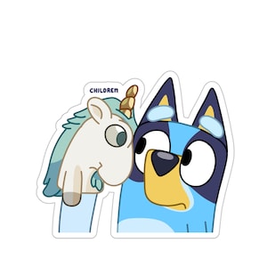 Bluey Unicorse Sticker 3x3