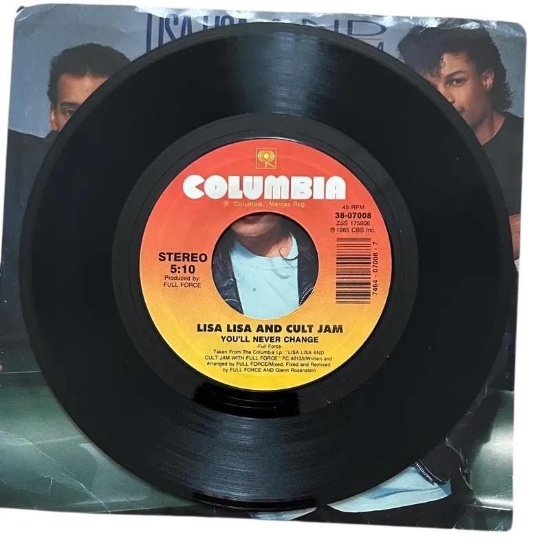 Head to Toe by Lisa Lisa and Cult Jam 38-07008 7” 45 RPM