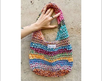 Chaos crochet bag pattern for S M and L sizes