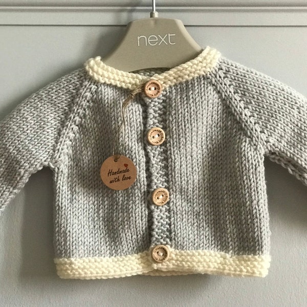 Hand knit classic baby cardigans