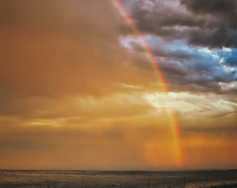 Rainbow on the Eastern Plains of Colorado, Colorado Fine Art, Landscape Photo Print, Landscape Art, Wall Hanging, Colorado Photo Wall Art