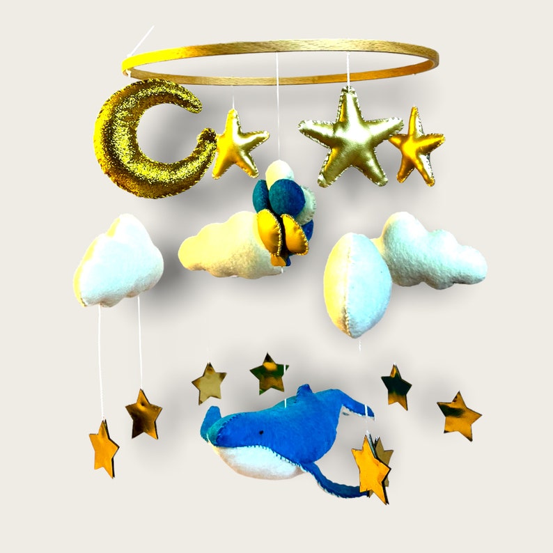 Baby Mobile Made of Felt to Hang Over Changing Table Baby Bed Baby Room