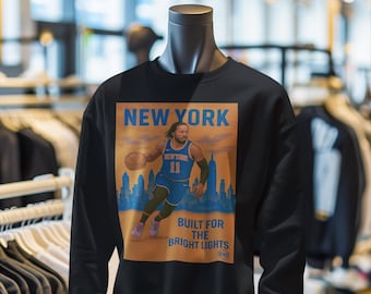 Felpa unisex New York Pro Basketball - "Costruita per le luci della ribalta". / Maglietta ispirata a Jalen Brunson / Regalo per gli appassionati di sport