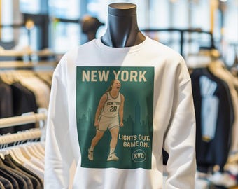 New York Women’s Pro Basketball Unisex Sweatshirt “Lights Out. Game On.” | Sabrina Ionescu Inspired Shirt | Sports Fan Gift